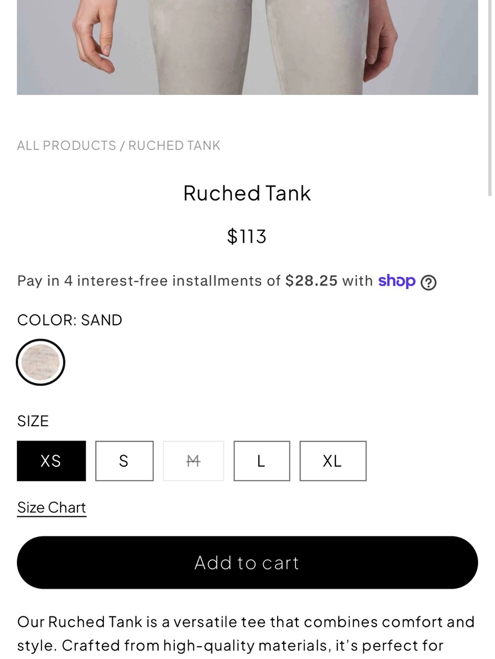 TEAL KINROSS Ruched Tank - Picture 5 of 5